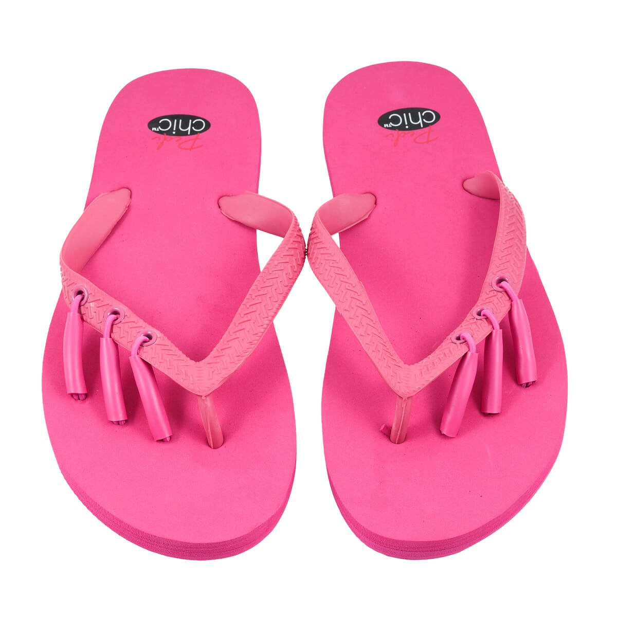 Pedi-Chic Fuchsia Flip Flops - S image number 4