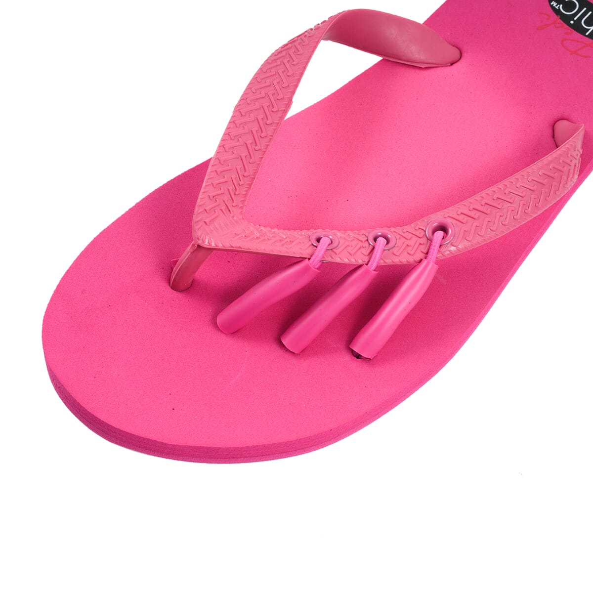 Pedi-Chic Fuchsia Flip Flops - S image number 5