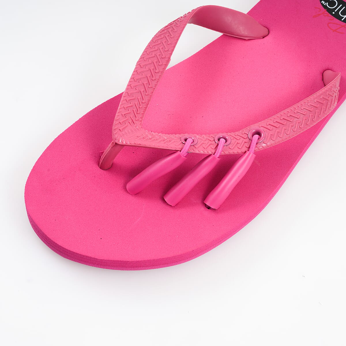 Pedi-Chic Fuchsia Flip Flops - XL image number 1