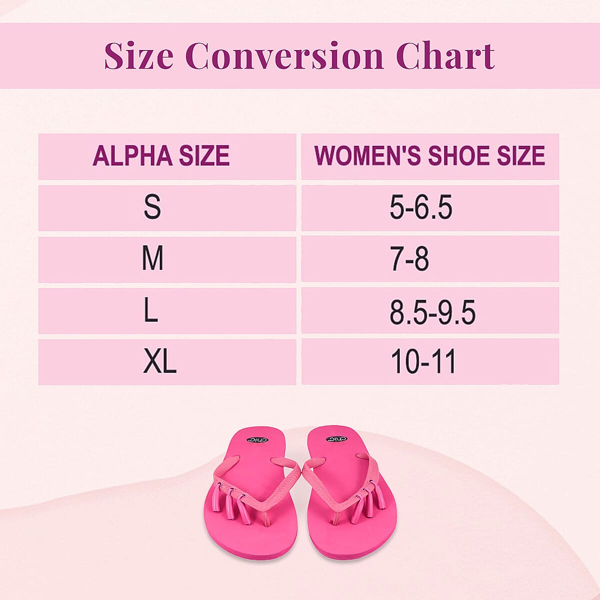 Pedi-Chic Fuchsia Flip Flops - XL image number 6