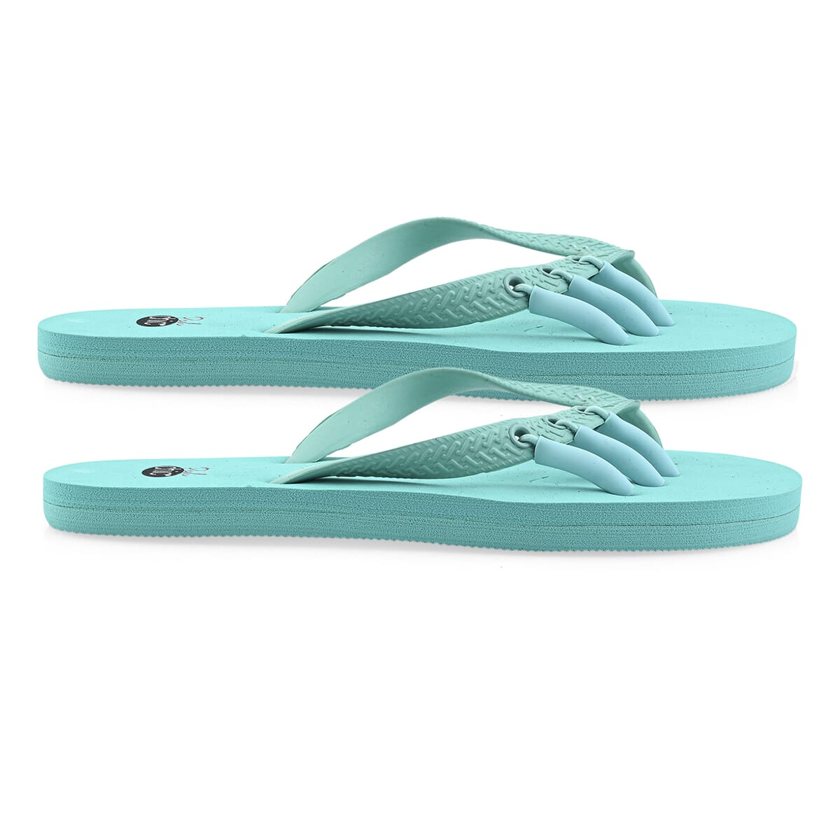 Pedi-Chic Turquoise Flip Flops - XL image number 4