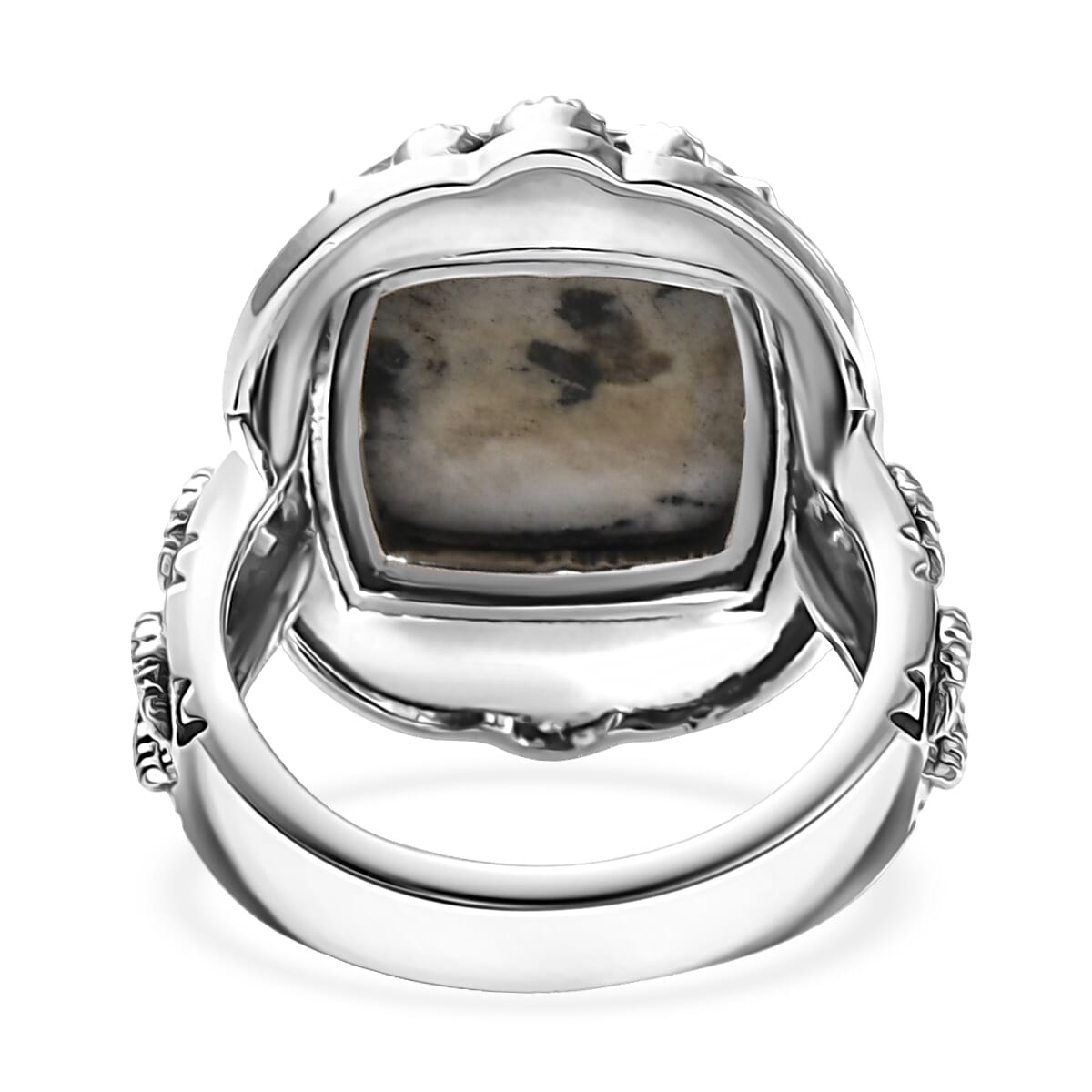D’Joy Artisan Crafted White Buffalo 8.25 ctw Ring in Sterling Silver (Size 10.0)  image number 4