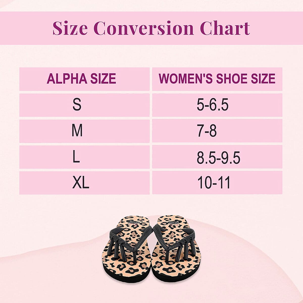 Pedi-Chic Black and Tan Leopard Pattern Flip Flops - S image number 7