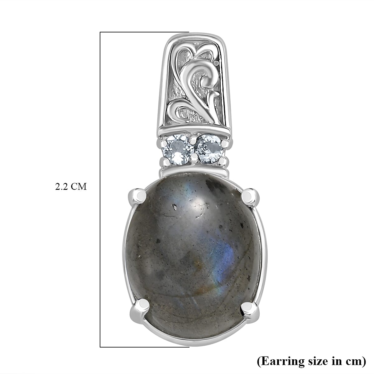 EverTrue Malagasy Labradorite and Sky Blue Topaz 8.90 ctw Earrings in Stainless Steel