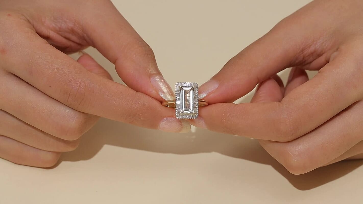 Luxoro 10K Yellow Gold AAA Turkizite, Diamond (I1) (0.29 cts) Ring (Size 10.0) 3.50 ctw