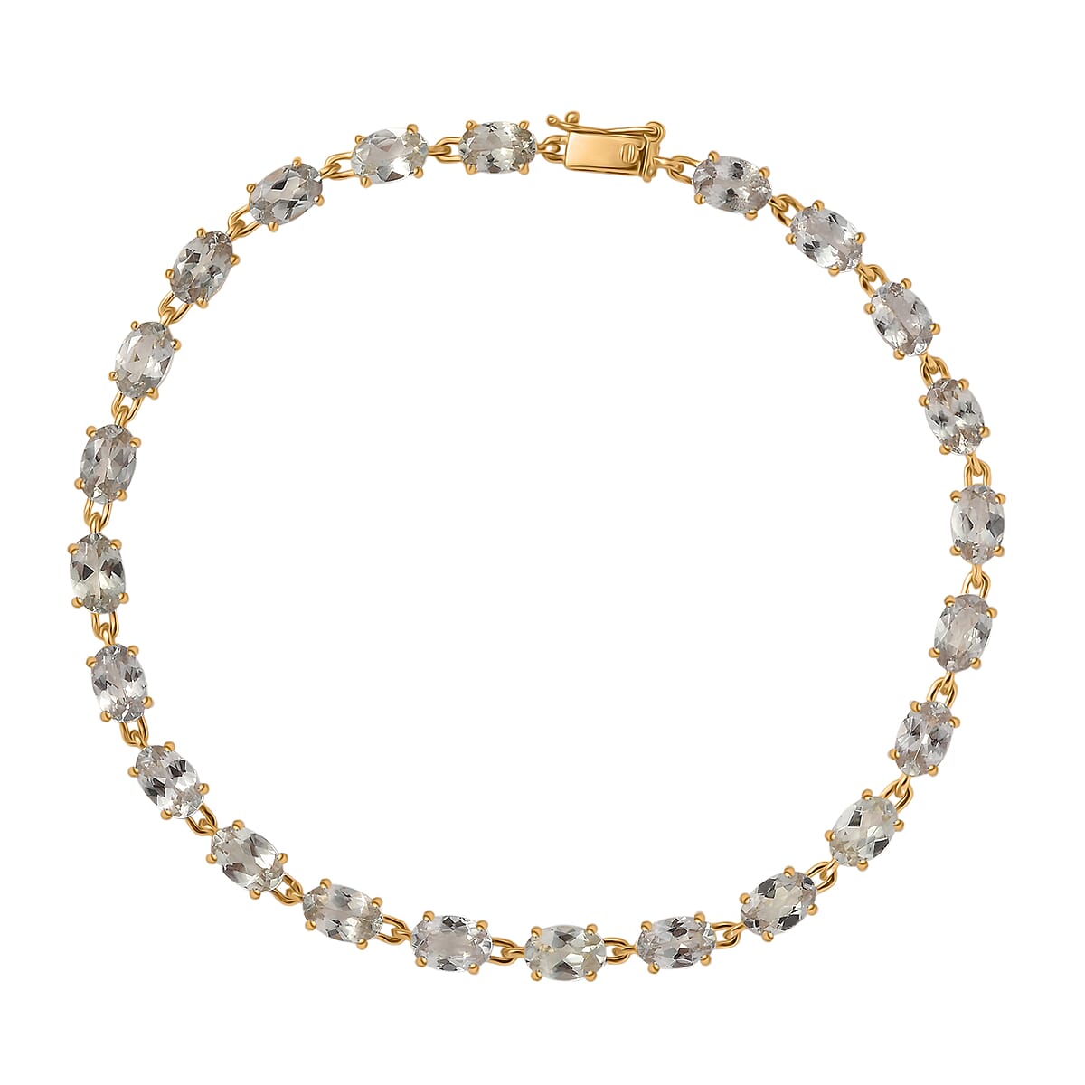 Luxoro AAA Turkizite 12.20 ctw Duskstream Bracelet in 10K Yellow Gold (8.00 In) image number 0