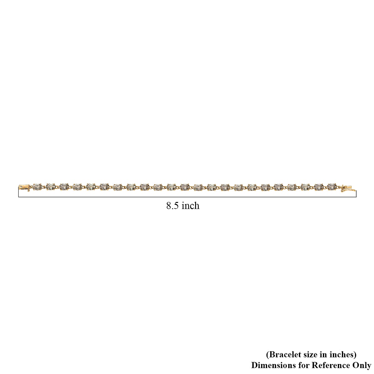 Luxoro AAA Turkizite 12.20 ctw Duskstream Bracelet in 10K Yellow Gold (8.00 In) image number 4