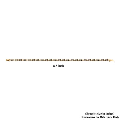 Luxoro AAA Turkizite 12.20 ctw Duskstream Bracelet in 10K Yellow Gold (8.00 In)