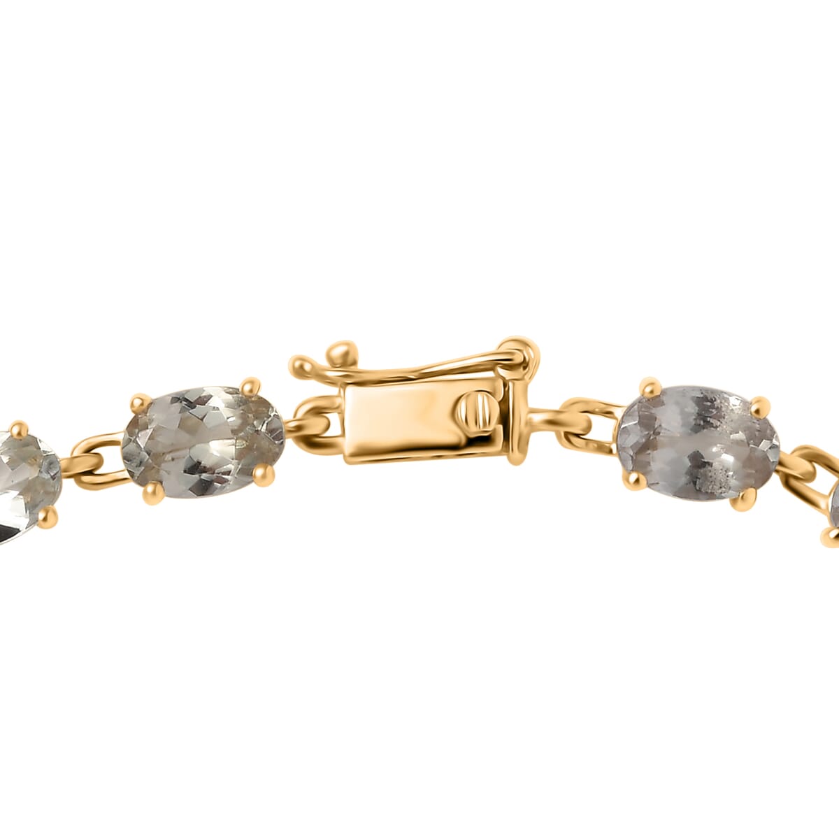 Luxoro AAA Turkizite 10.10 ctw Duskstream Bracelet in 10K Yellow Gold (6.50 In) image number 3