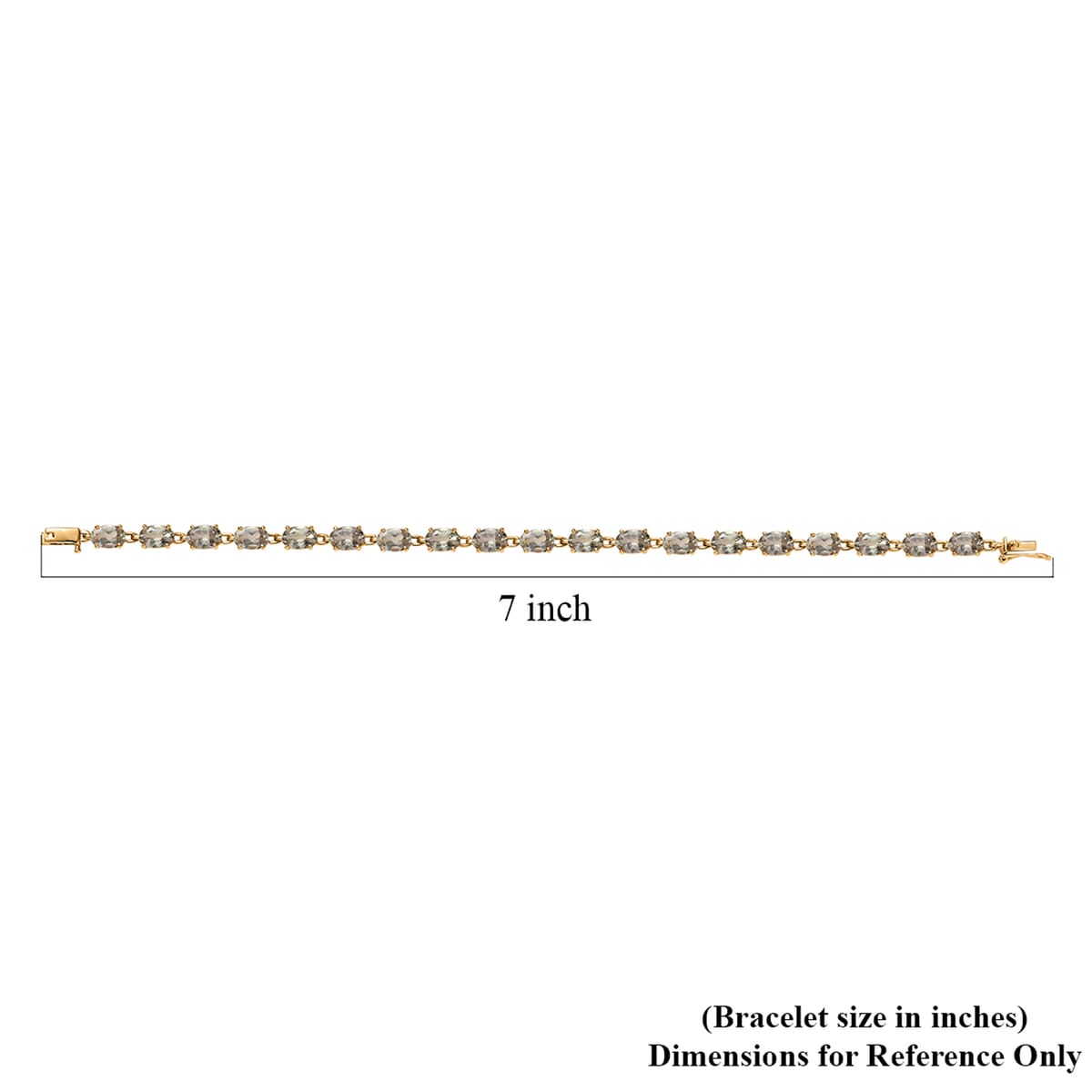 Luxoro AAA Turkizite 10.10 ctw Duskstream Bracelet in 10K Yellow Gold (6.50 In) image number 4