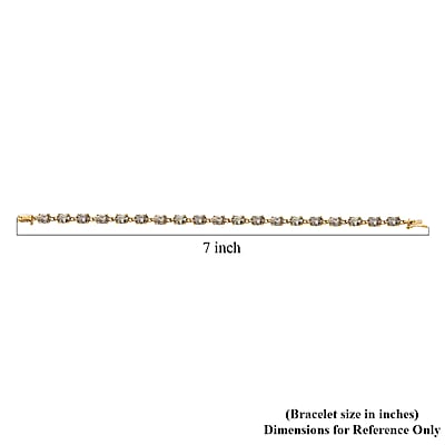 Luxoro AAA Turkizite 10.10 ctw Duskstream Bracelet in 10K Yellow Gold (6.50 In)