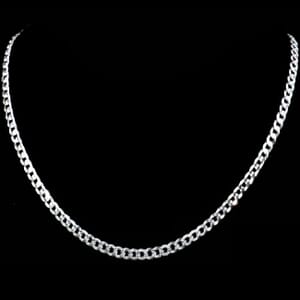 Light Cuban Chain Necklace in Sterling Silver 11.9 Grams 22 Inches
