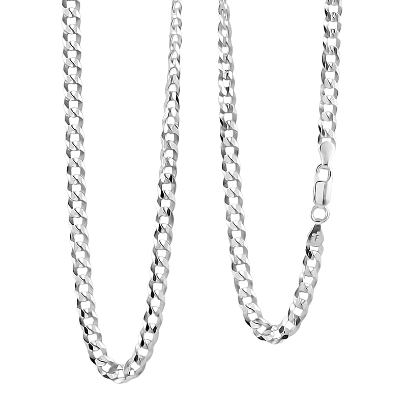 Light Cuban Chain Necklace in Sterling Silver 11.9 Grams 22 Inches