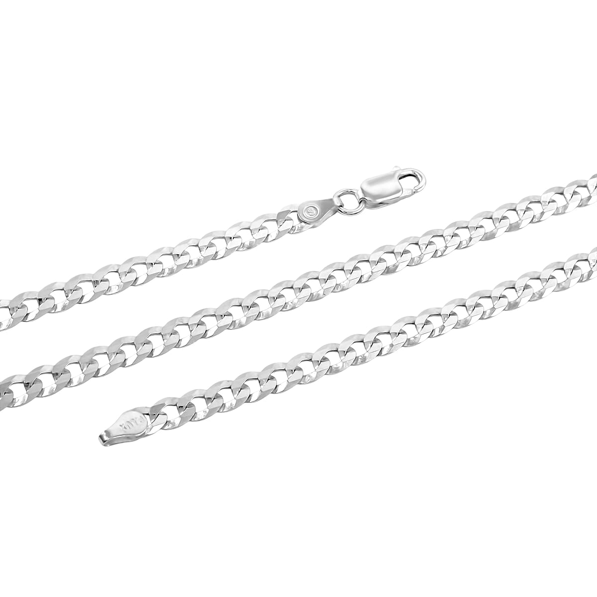 Light Cuban Chain Necklace in Sterling Silver 11.9 Grams 22 Inches image number 3