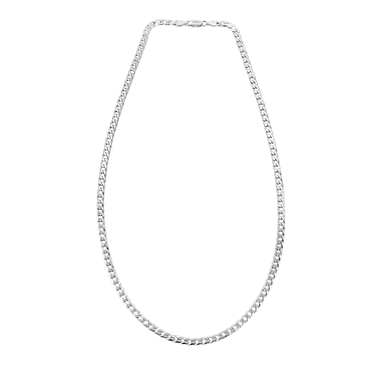 Light Cuban Chain Necklace in Sterling Silver 11.9 Grams 22 Inches image number 4
