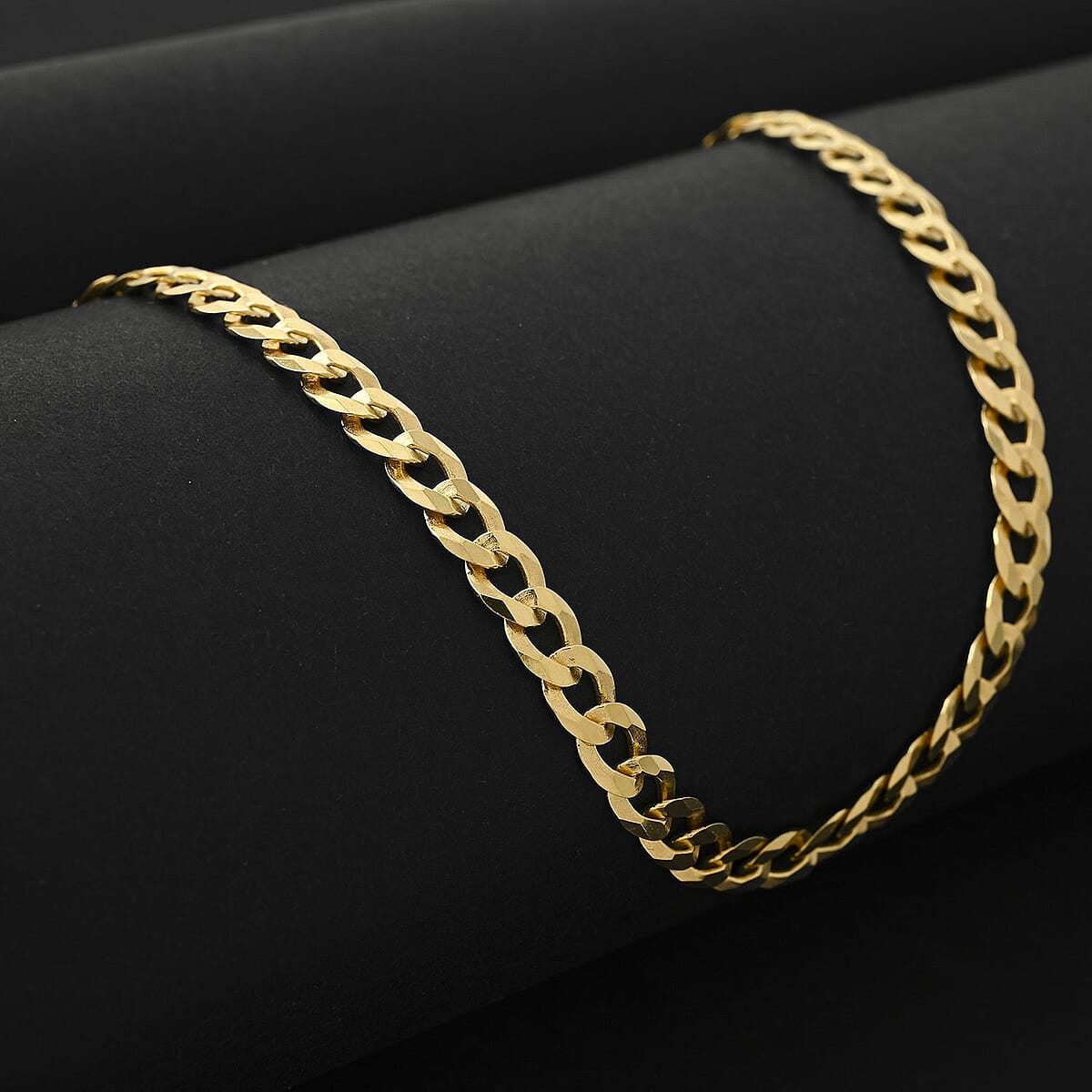 Light Cuban Chain Necklace in 14K Yellow Gold Over Sterling Silver 11.9 Grams 22 Inches image number 1
