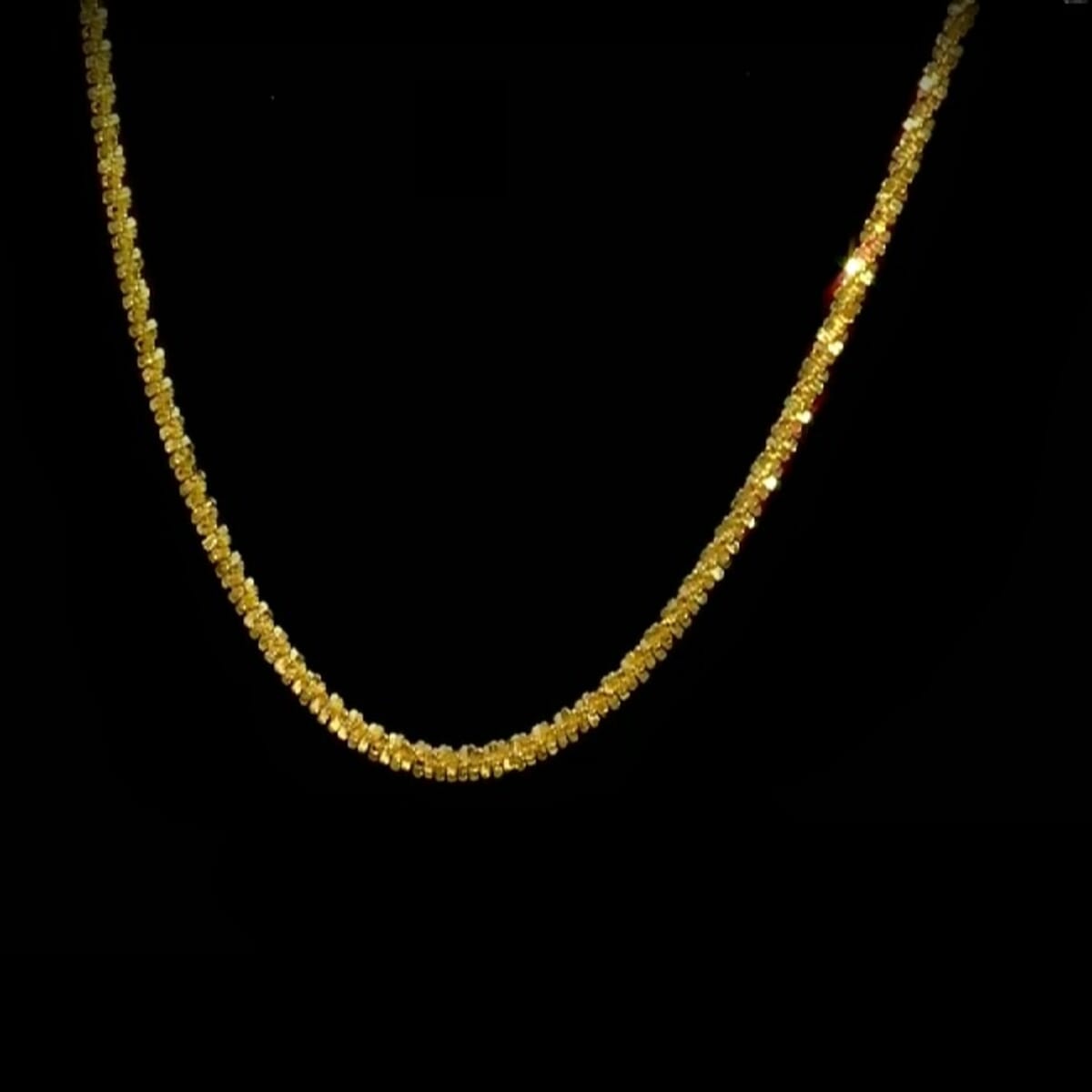 14K Yellow Gold Over Sterling Silver Chain Necklace with Adjustable Ball 9.2 Grams 24 Inches image number 0
