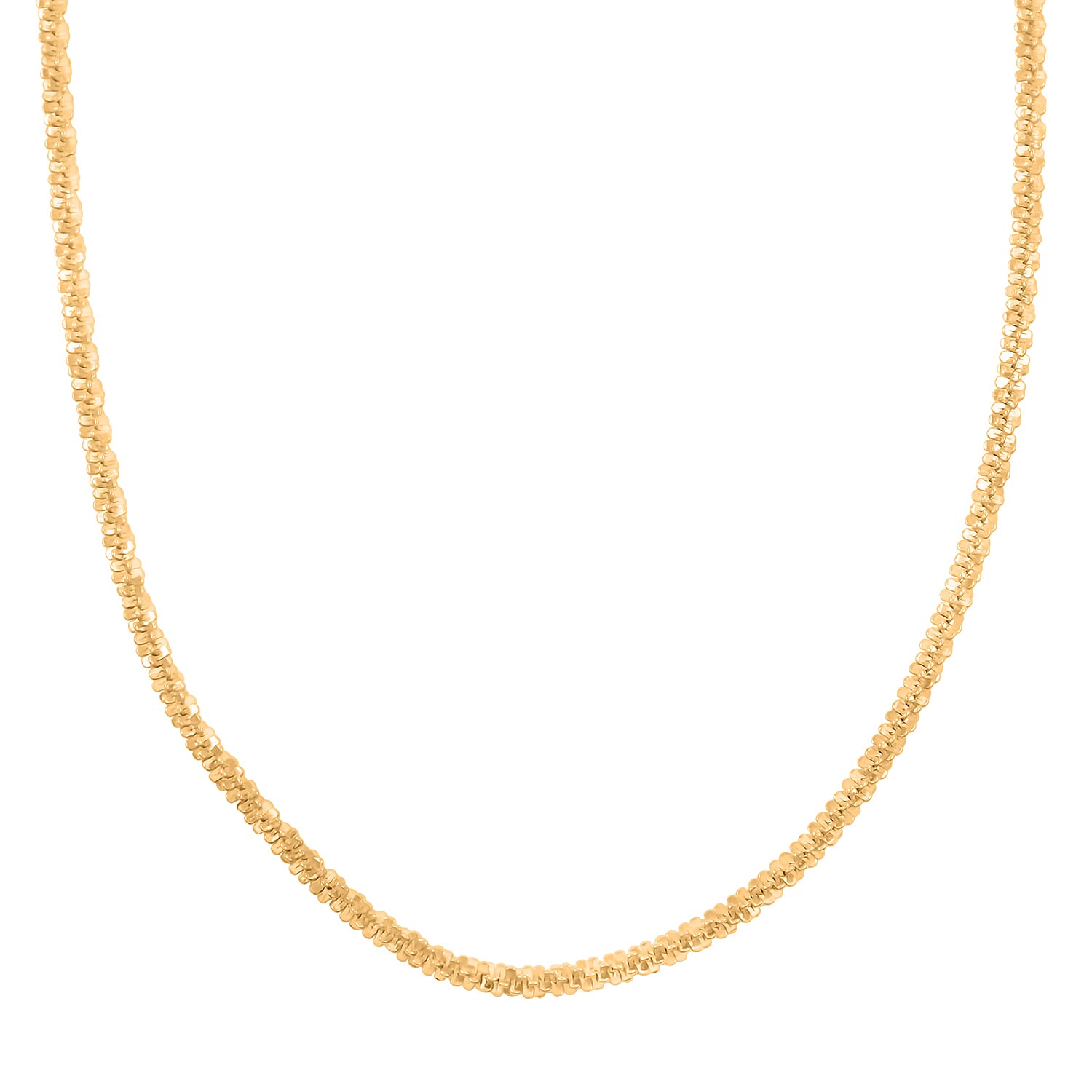 14K Yellow Gold Over Sterling Silver Chain Necklace with Adjustable Ball 9.2 Grams 24 Inches
