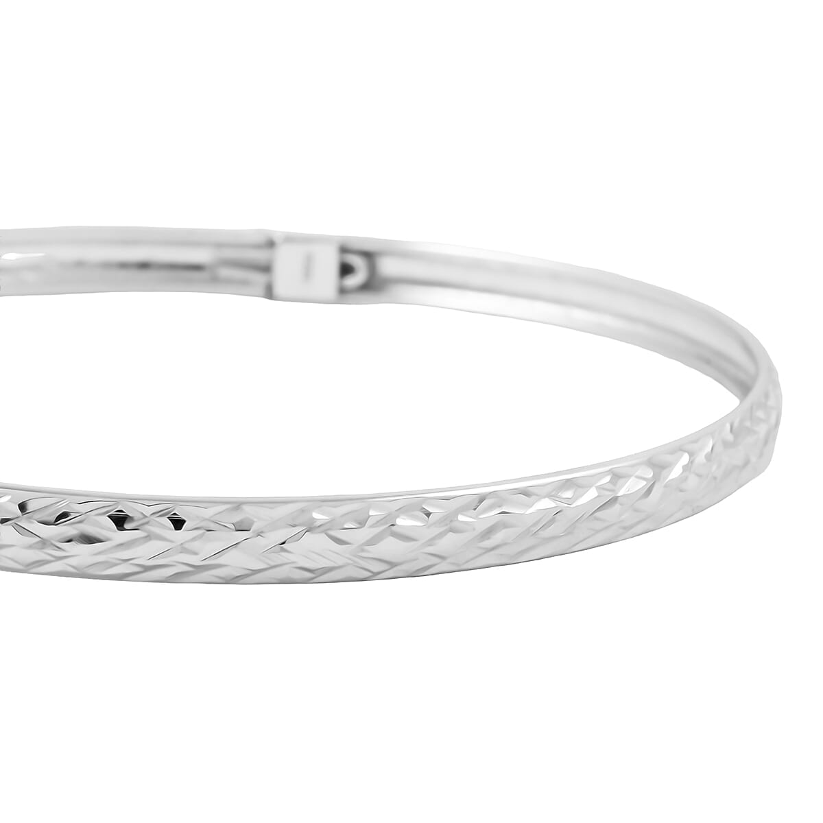 Sterling Silver Bangle Bracelet (7.75 In) 4 Grams image number 2
