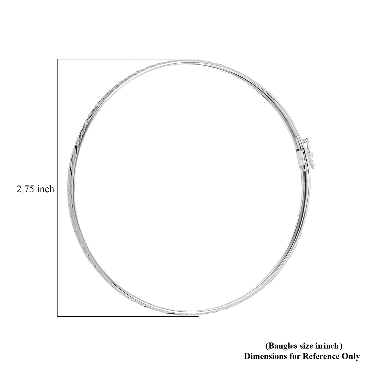 Sterling Silver Bangle Bracelet (7.75 In) 4 Grams image number 4