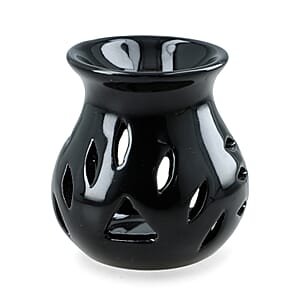 Black Ceramic Oil Burner Gift Set