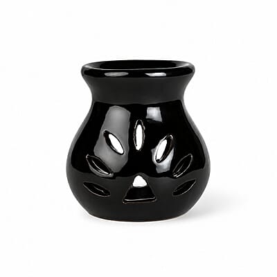 Black Ceramic Oil Burner Gift Set