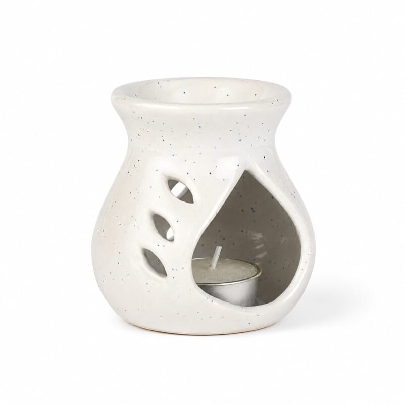 White Ceramic Oil Burner Gift Set