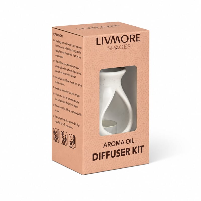 White Ceramic Oil Burner Gift Set