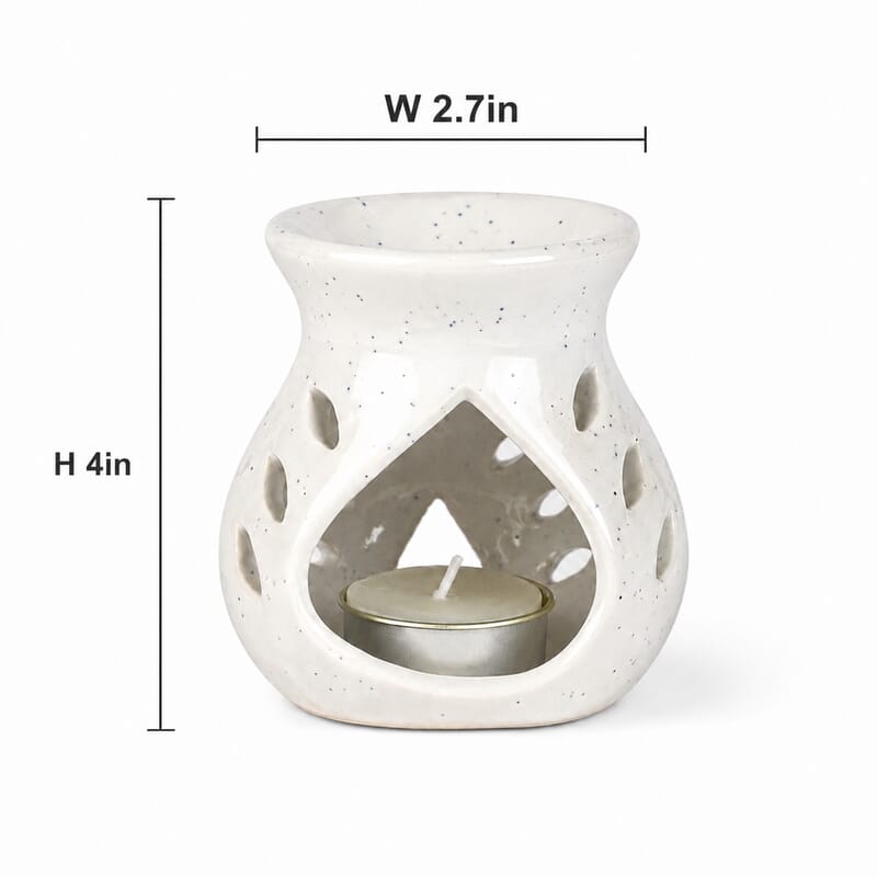 White Ceramic Oil Burner Gift Set