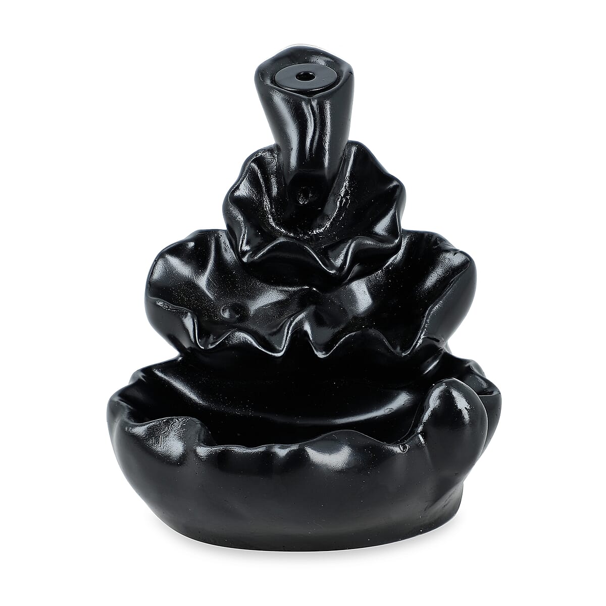 Black Resin Waterfall Backflow Fountain Gift Set image number 0