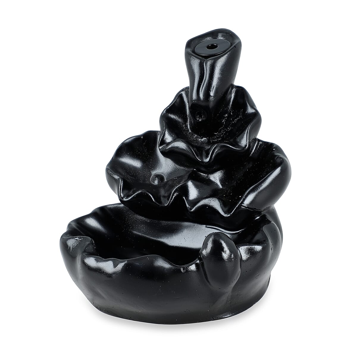 Black Resin Waterfall Backflow Fountain Gift Set image number 2
