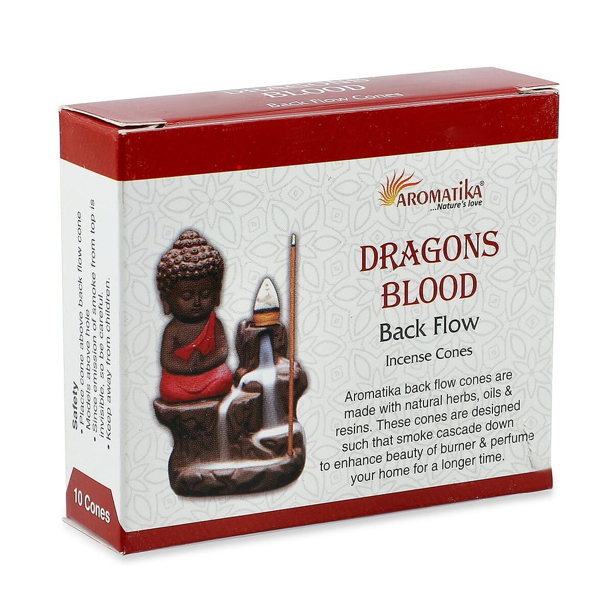 Brown Resin Buddha Backflow Fountain Gift Set image number 6