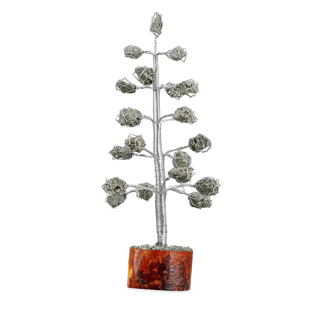 Silver Gemstone Pyrite Tree (10.23x2.75) image number 0