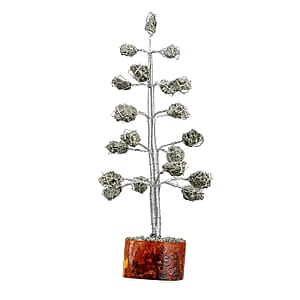 Silver Gemstone Pyrite Tree (10.23x2.75)