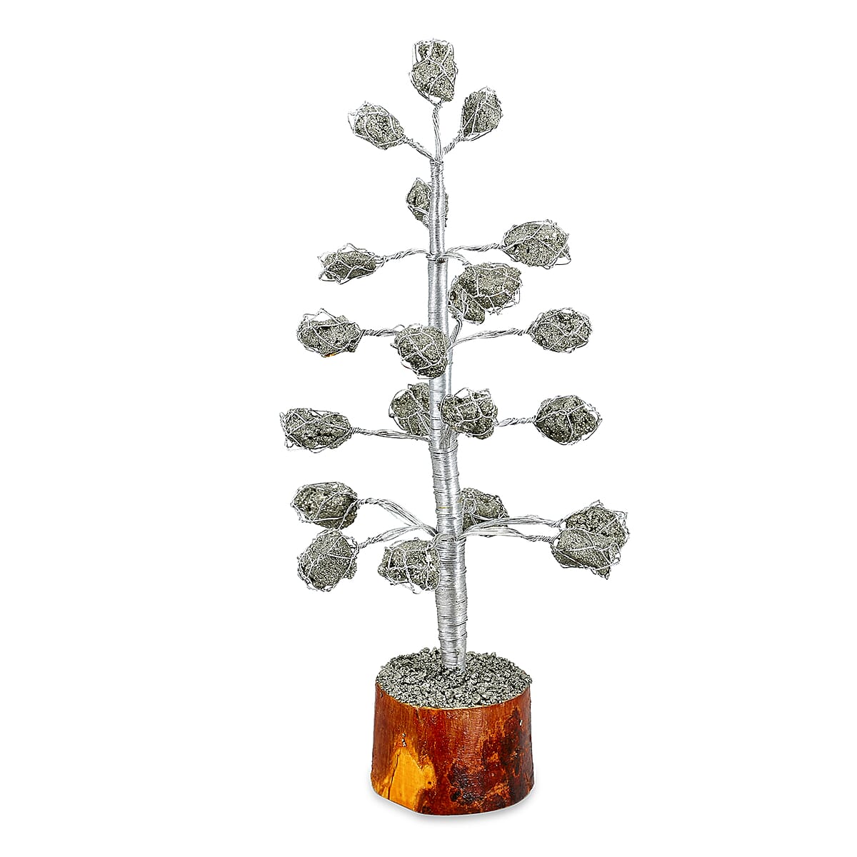 Silver Gemstone Pyrite Tree (10.23x2.75) image number 1