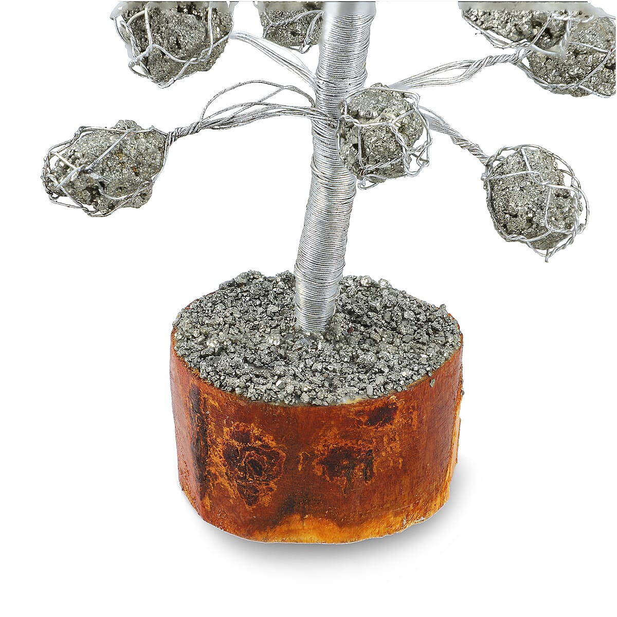 Silver Gemstone Pyrite Tree (10.23x2.75) image number 3