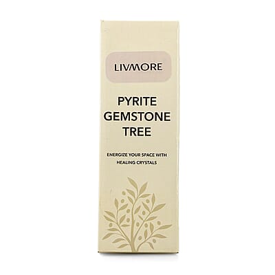 Silver Gemstone Pyrite Tree