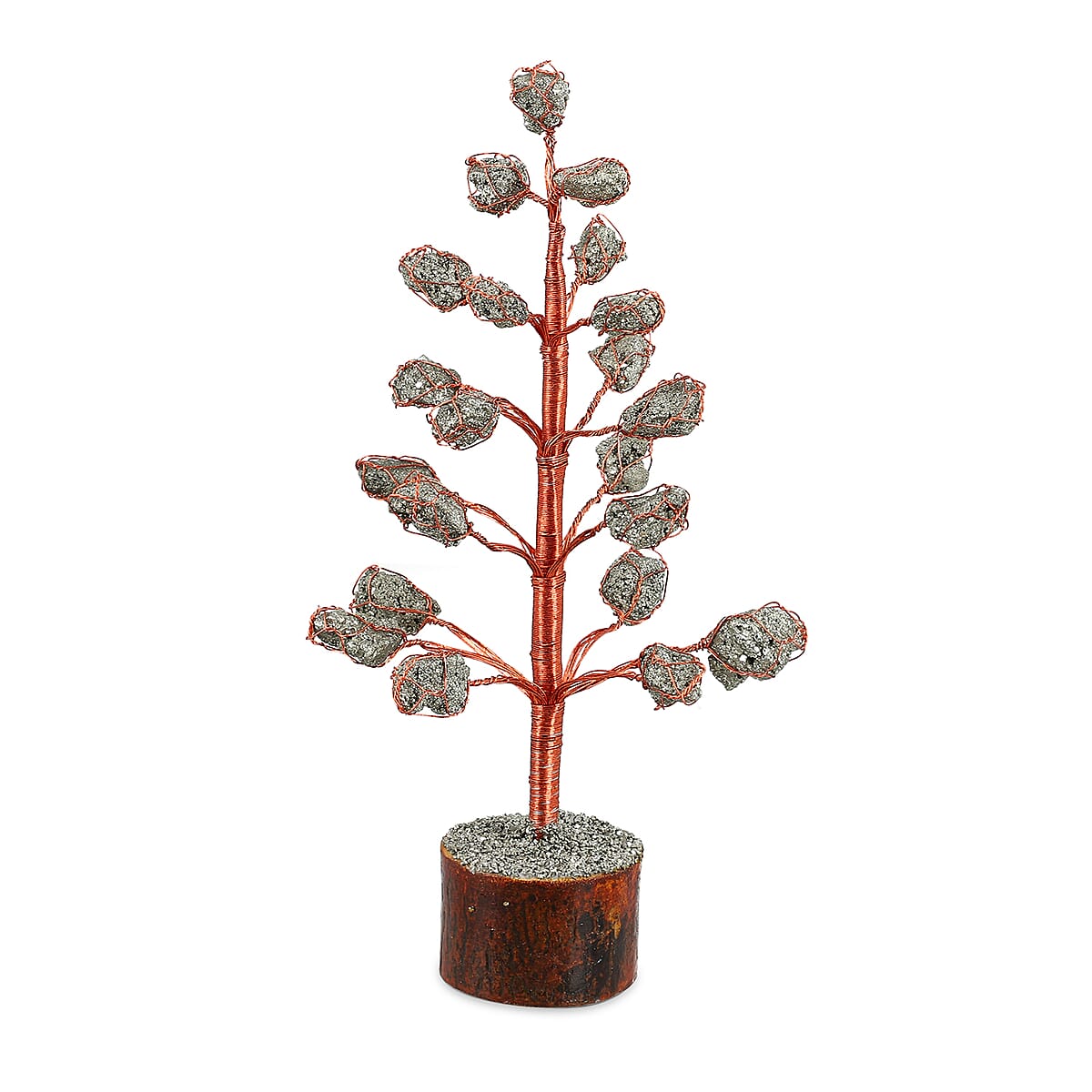 Rose Gold Gemstone Pyrite Tree image number 1