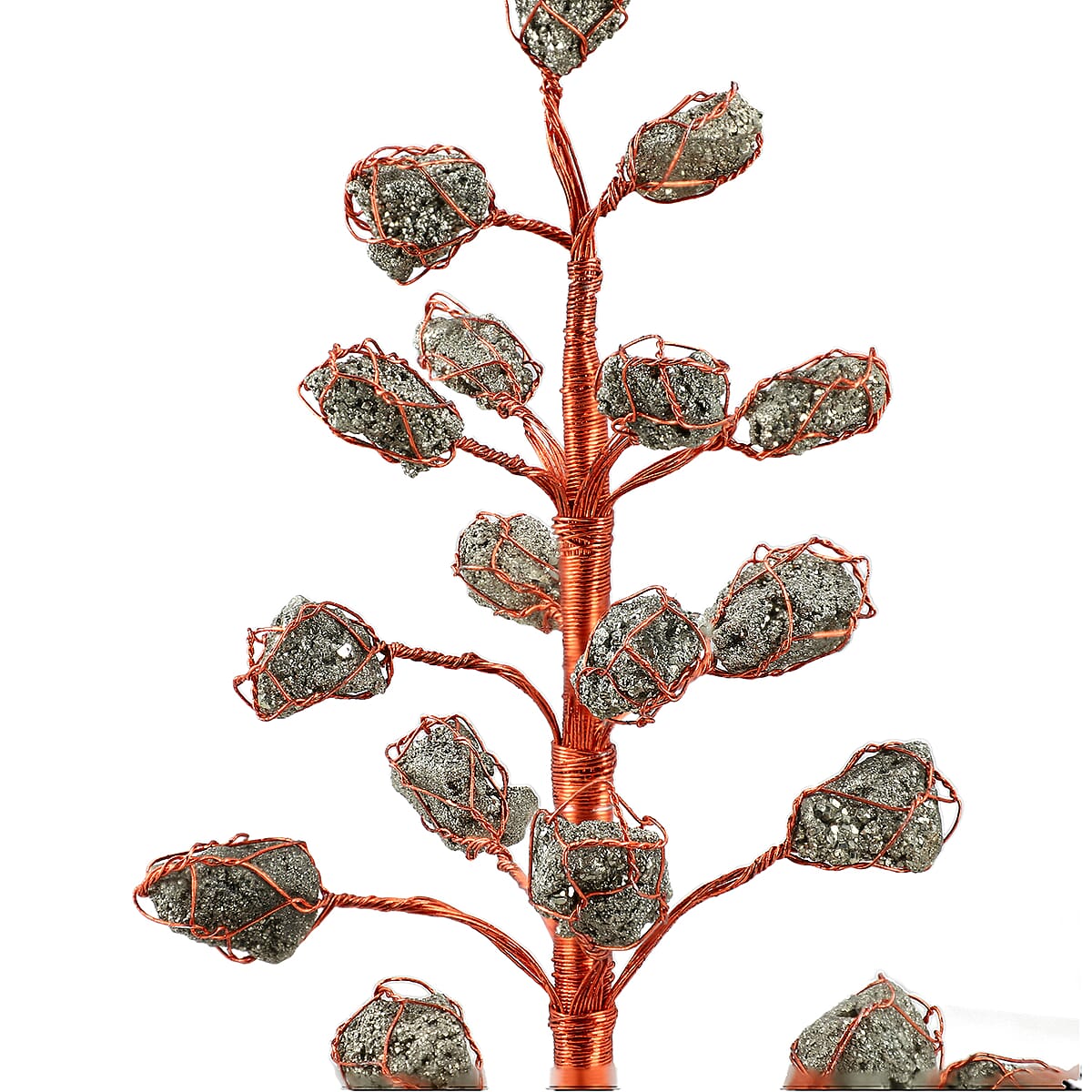Rose Gold Gemstone Pyrite Tree image number 3