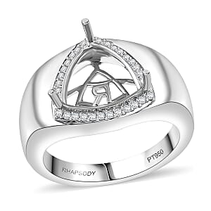 Rhapsody Diamond E-F VS 0.20 ctw Mounting Ring in 950 Platinum (Size 10.0) 13g