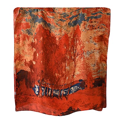 Orange Tree Satin Kaftan - One Size Fits Most