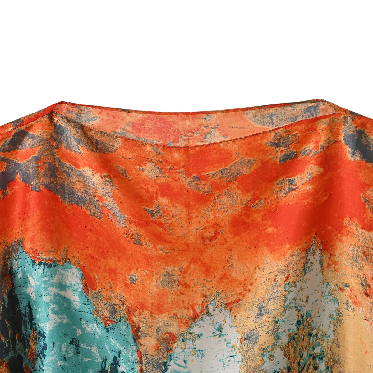 Blue Tree Satin Kaftan - One Size Fits Most image number 3