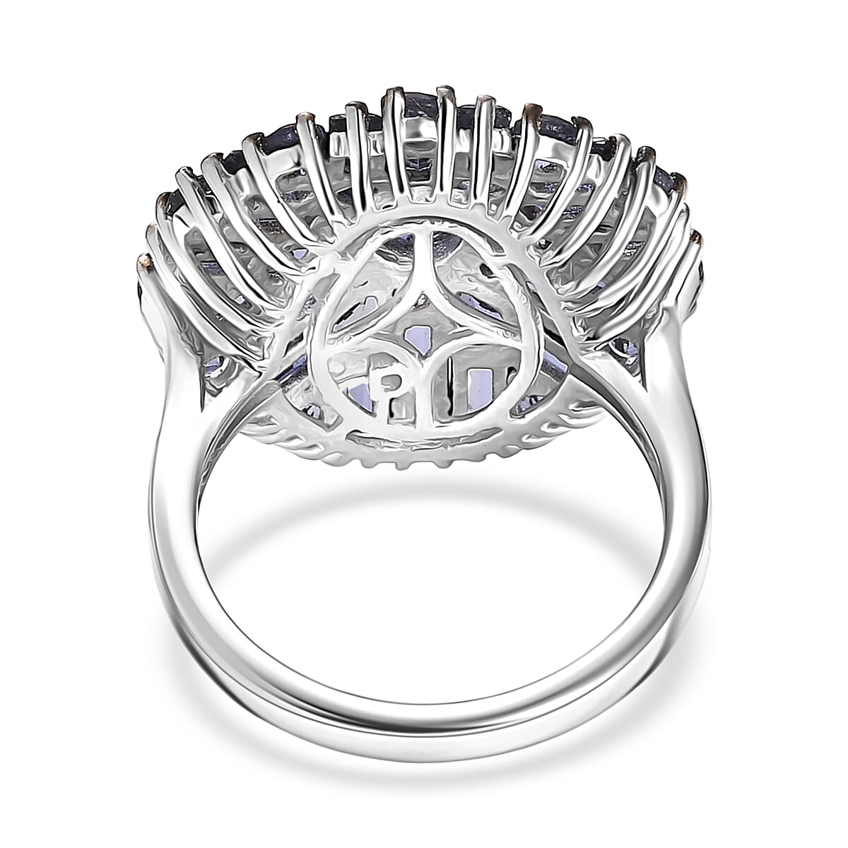 D'Joy Premium Catalina Iolite 4.00 ctw Starflare Ring in Rhodium Over Sterling Silver (Size 10.0)