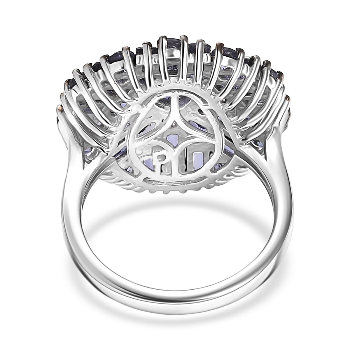D'Joy Premium Catalina Iolite 4.00 ctw Starflare Ring in Rhodium Over Sterling Silver (Size 10.0) image number 4