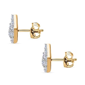 Luxuriant Lab Grown Diamond (G-H, SI) 1.00 ctw Earrings in 18K Vermeil Yellow Gold Over Sterling Silver