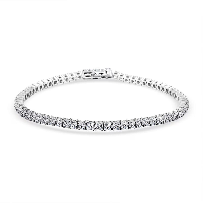 950 Platinum Luxuriant Lab Grown Diamond G VS 4.00 ctw Tennis Bracelet (7.25 In) 12.80 Grams