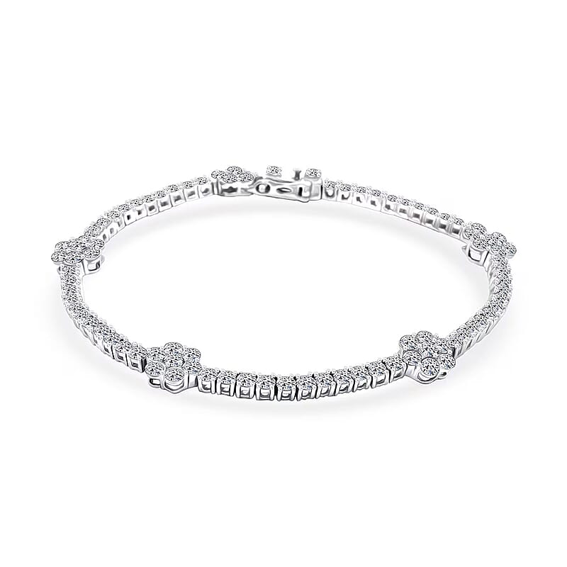 NY CLOSEOUT 950 Platinum Luxuriant Lab Grown Diamond (VVS - EF) Bracelet (13.35 g) (7.25 In) 5.25 ctw