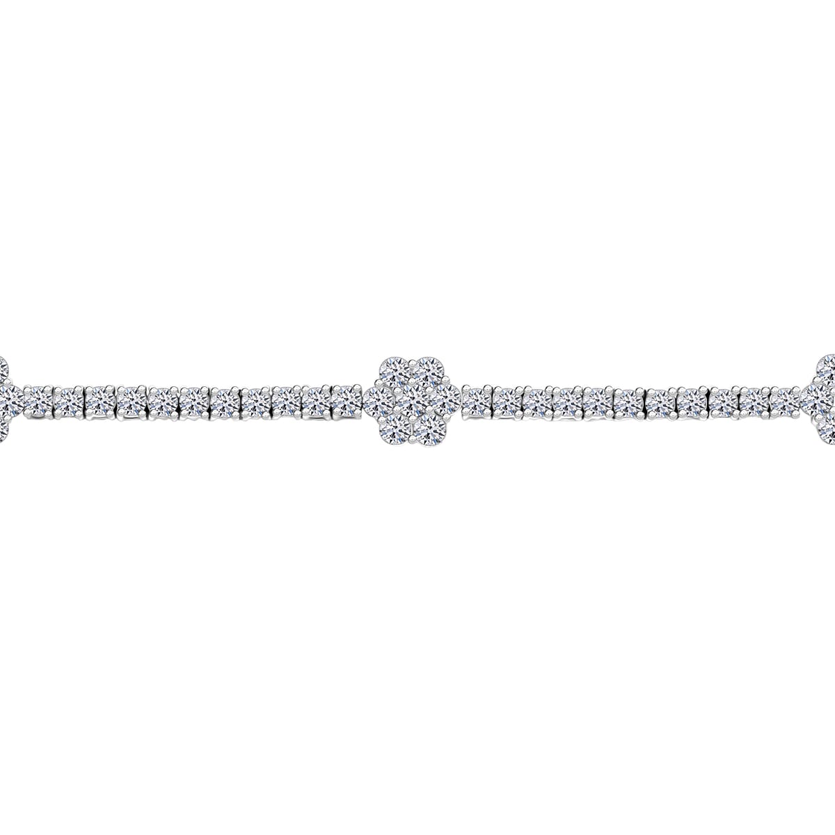 NY CLOSEOUT 950 Platinum Luxuriant Lab Grown Diamond (VVS - EF) Bracelet (13.35 g) (7.25 In) 5.25 ctw image number 2