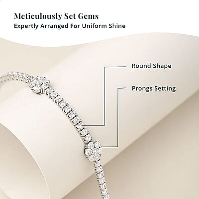 NY CLOSEOUT 950 Platinum Luxuriant Lab Grown Diamond (VVS - EF) Bracelet (13.35 g) (7.25 In) 5.25 ctw