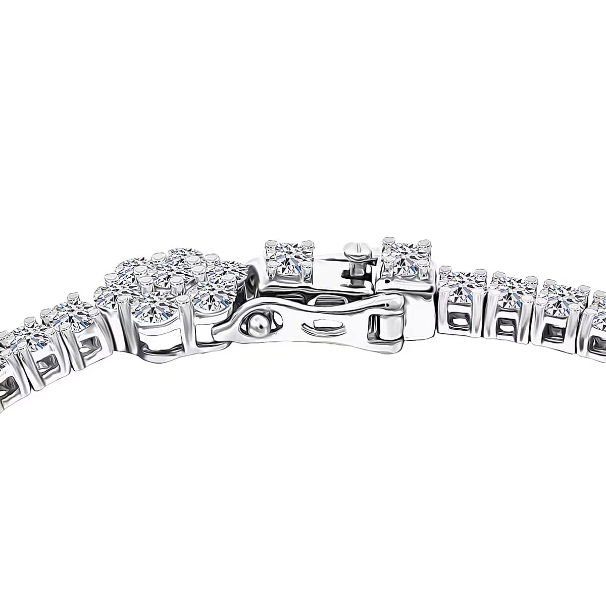 NY CLOSEOUT 950 Platinum Luxuriant Lab Grown Diamond (VVS - EF) Bracelet (13.35 g) (7.25 In) 5.25 ctw image number 7